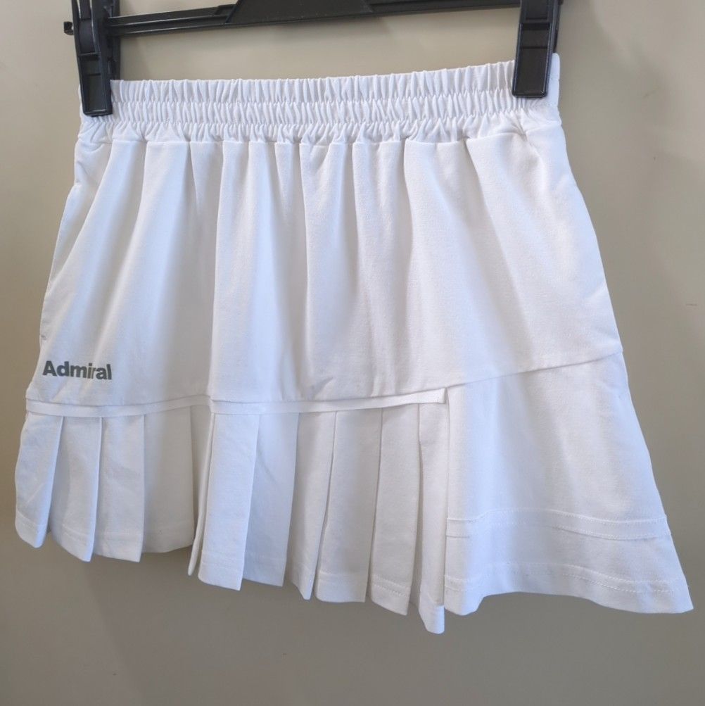 Admiral テニススカート LL ホワイト ウインザーオンラインショップ【SALE】アドミラル プレスプリーツ