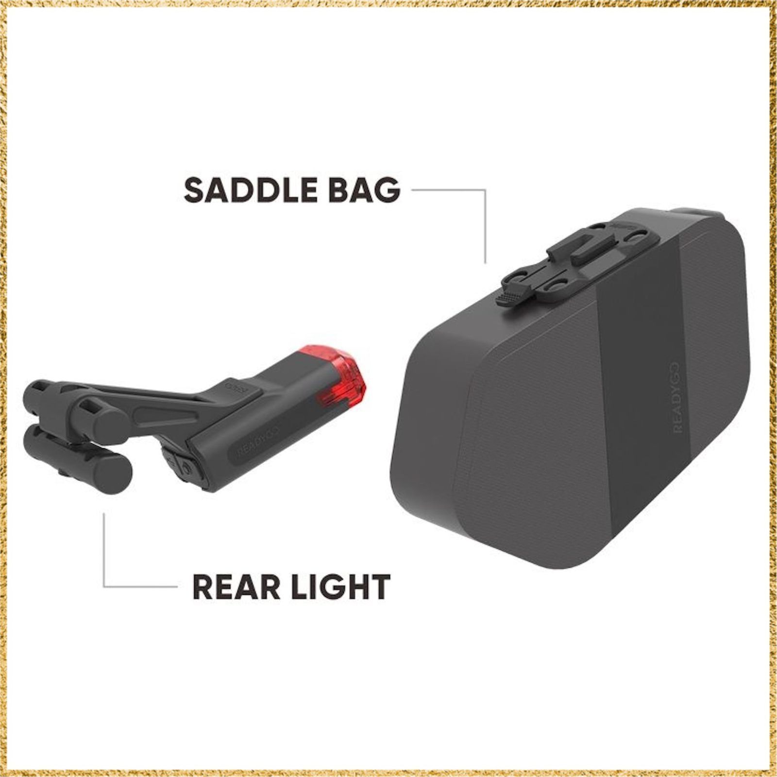 彡 でお届け READY GO レディゴー サドルバック LUMIS LITE-S SADDLE BAG black