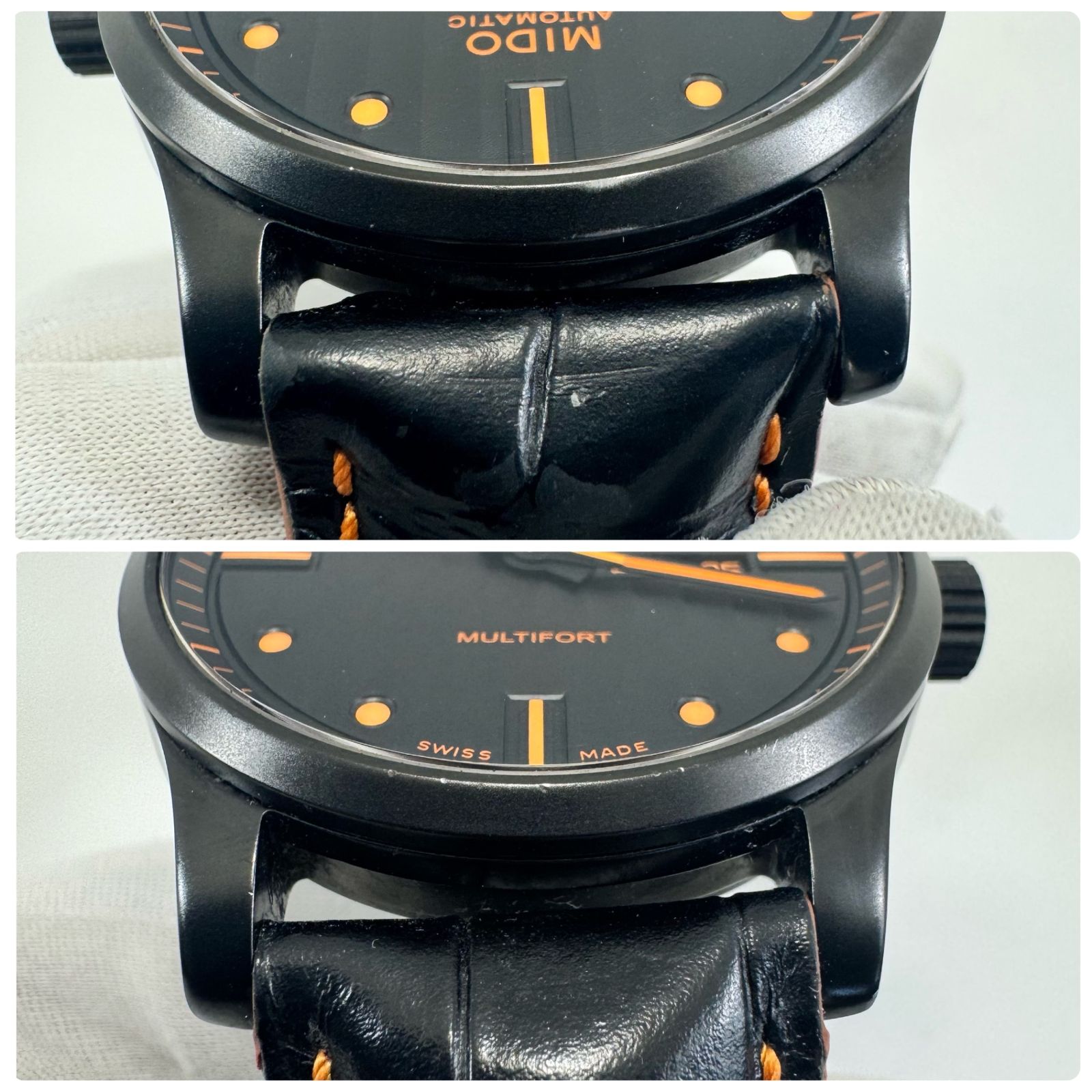  腕時計 メンズ ミドー MIDO マルチフォート ジェントルマン 自動巻 デイデイト 裏スケ ジュネーブストライプ 黒 革ベルト 10気圧防水 自動巻き時計 腕時計(アナログ)