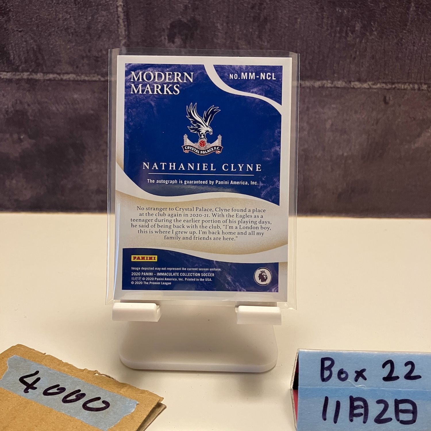 2020 Panini Immaculate Collection Nathaniel Clyne 76/99 直筆サイン