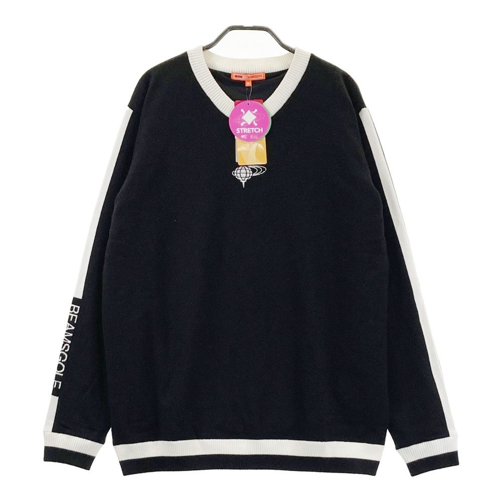 サイズ XL BEAMS GOLF ビームスゴルフ 2025年モデル 裏地付 Vネック ニットセーター ブラック系 ゴルフウェア メンズ ストスト