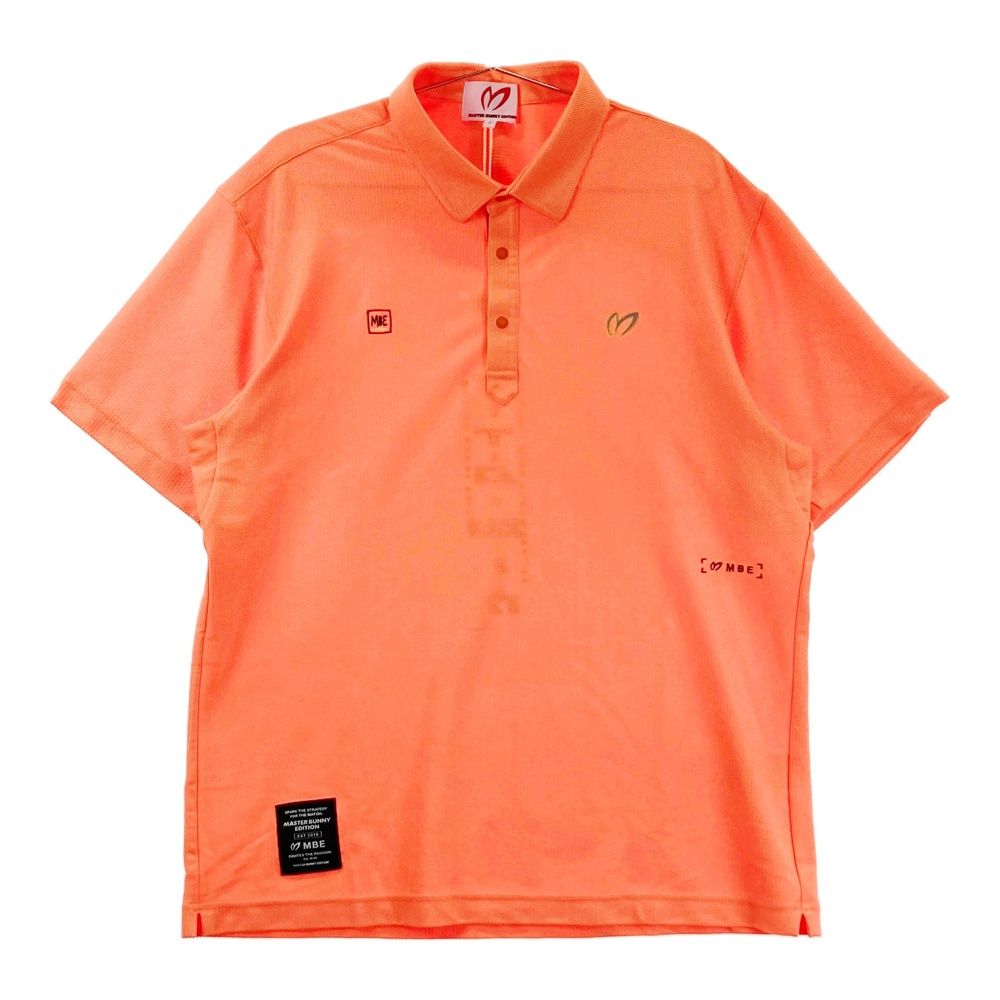 サイズ 7 MASTER BUNNY EDITION マスターバニーエディション 2025年モデル 半袖ポロシャツ オレンジ系 ゴルフウェア メンズ ストスト
