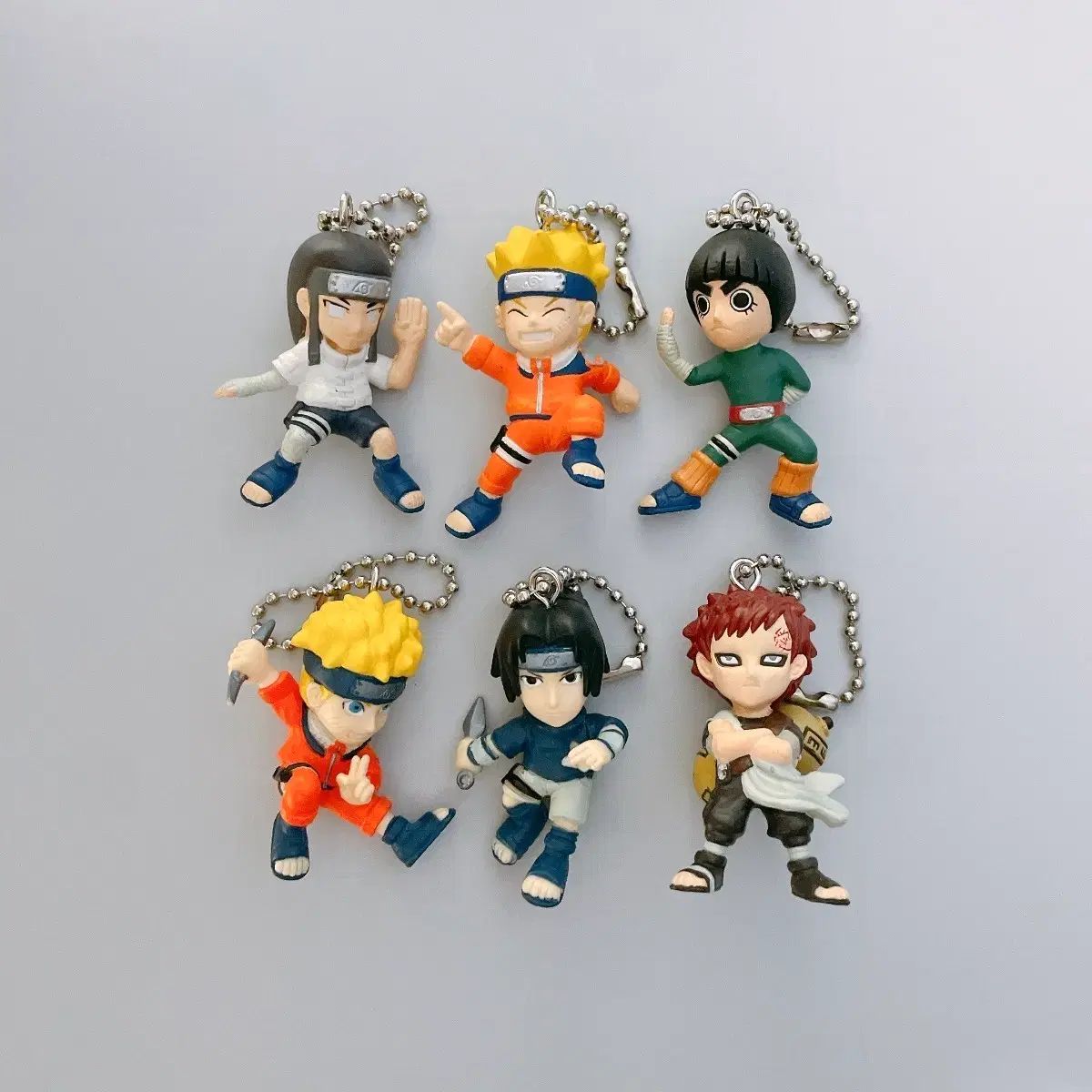 NARUTO ナルト フィギュア型 ゴー 古典 キーホルダー 5 ネジ ぼっち ざ ろっく リー 我愛羅 うちは サスケ