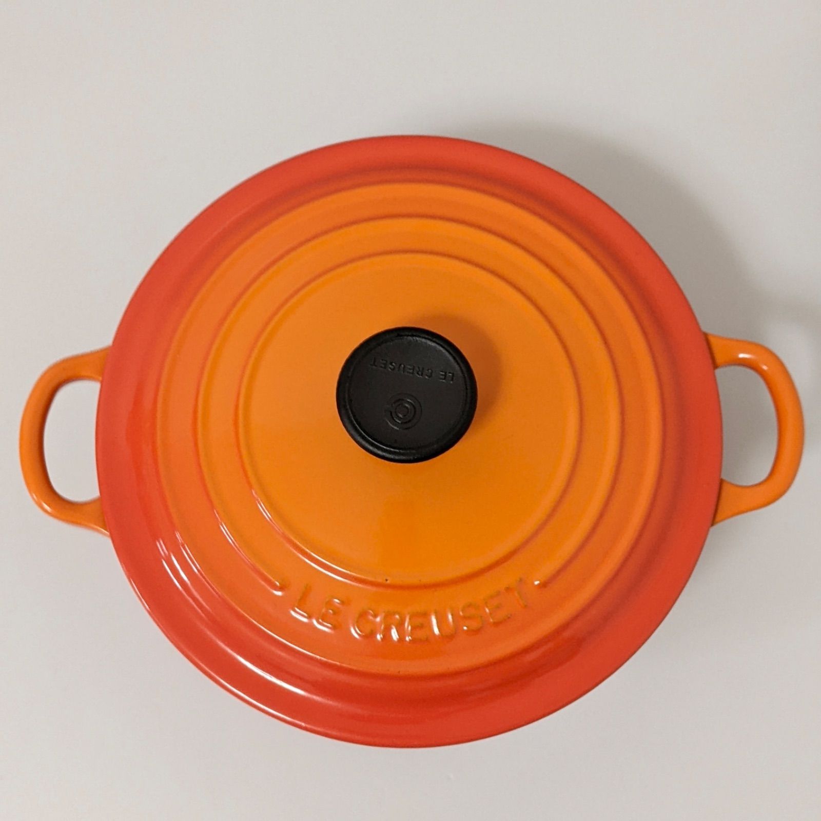 LE CREUSET ル クルーゼ 20 cm ココットロンド 両手鍋 オレンジ 鋳物 VOLCANIQUE FLAME
