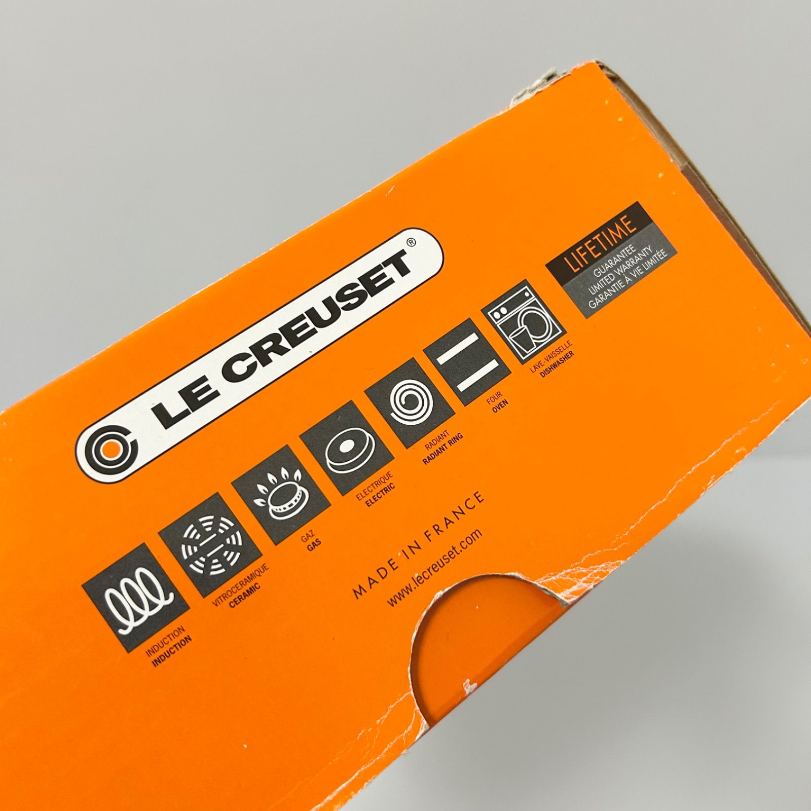 LE CREUSET ル クルーゼ 20 cm ココットロンド 両手鍋 オレンジ 鋳物 VOLCANIQUE FLAME