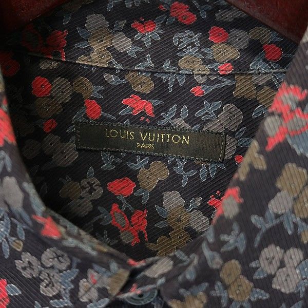 Louis Vuitton 銀座店 ルイヴィトン 花柄 長袖シャツ メンズ size:XL