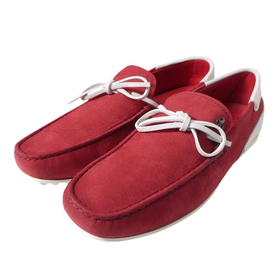 【極美品】TOD'S for Ferrari ドライビングシューズ 黒赤 シボ革 TOD'S（トッズ） TODS × Ferrari フェラーリ コラボ ドライビング