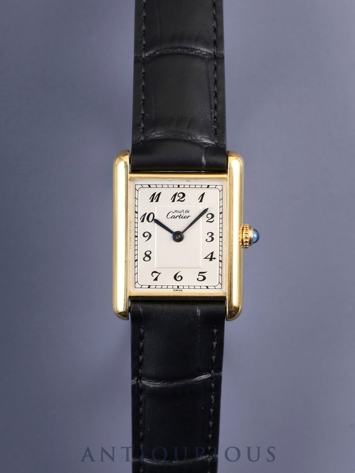 カルティエ マストタンク LM 590005 クォーツ Cal.90 SV925 革 純正D