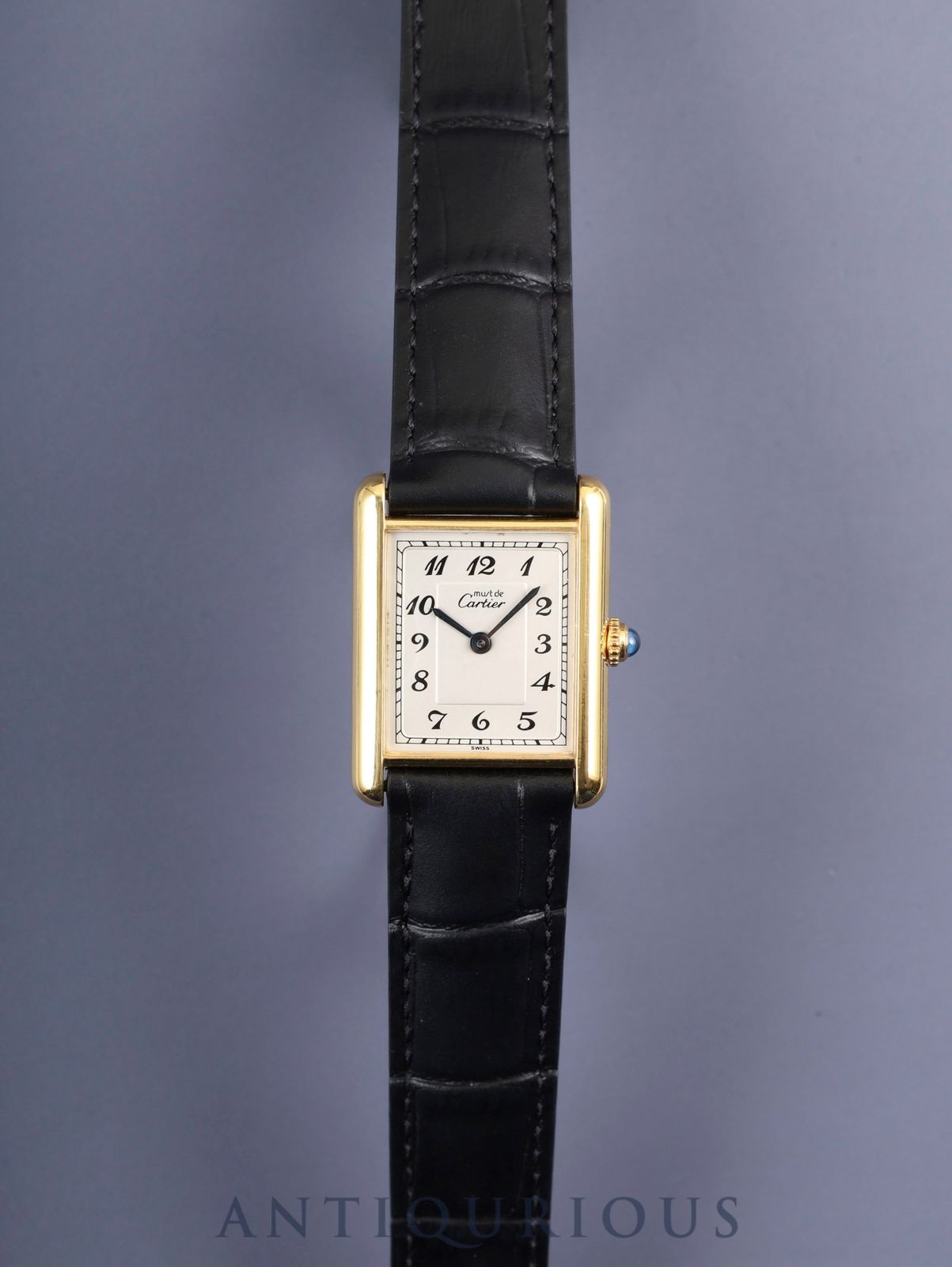 カルティエ マストタンク LM 590005 クォーツ Cal.90 SV925 革 純正D