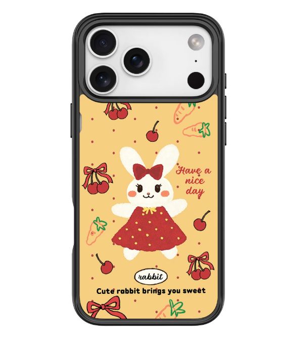 iPhone17ケース子ウサギ 耐衝撃 ケースティファイ iPhone16/16pro