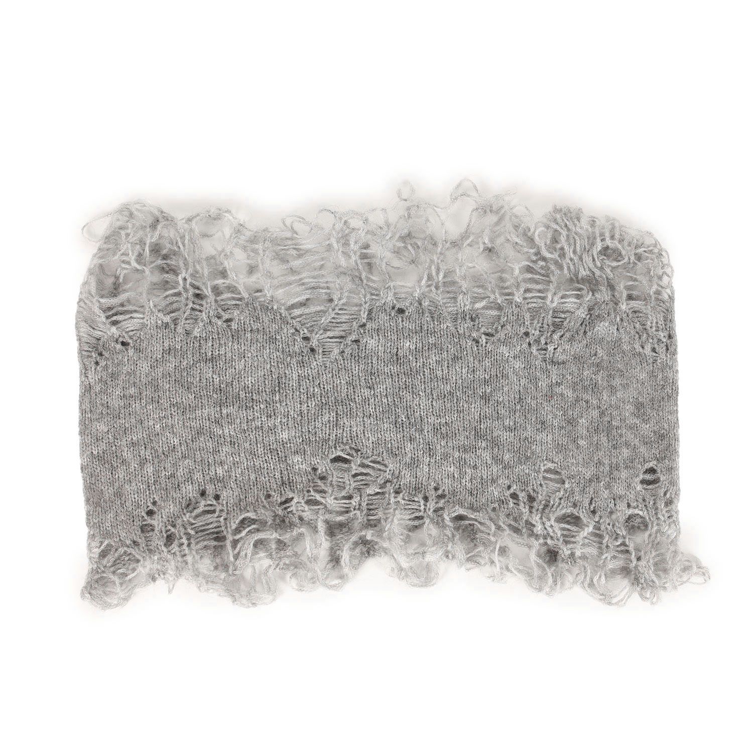 NUMBER N INE ナンバーナイン スヌード 09 AW A CLOSED FEELING期 グランジ モヘヤニット グレー 00年代 アーカイブ ファッション アイテム 小物 メンズ