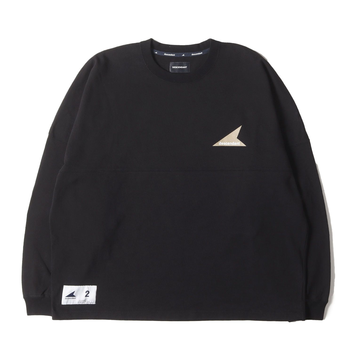 ディセンダント Tシャツ ブラック 黒 サイズ 2 24 AW オーバーサイズ ヘビー ロングスリーブ CETUS JERSEY LS トップス カットソー 長袖 メンズ