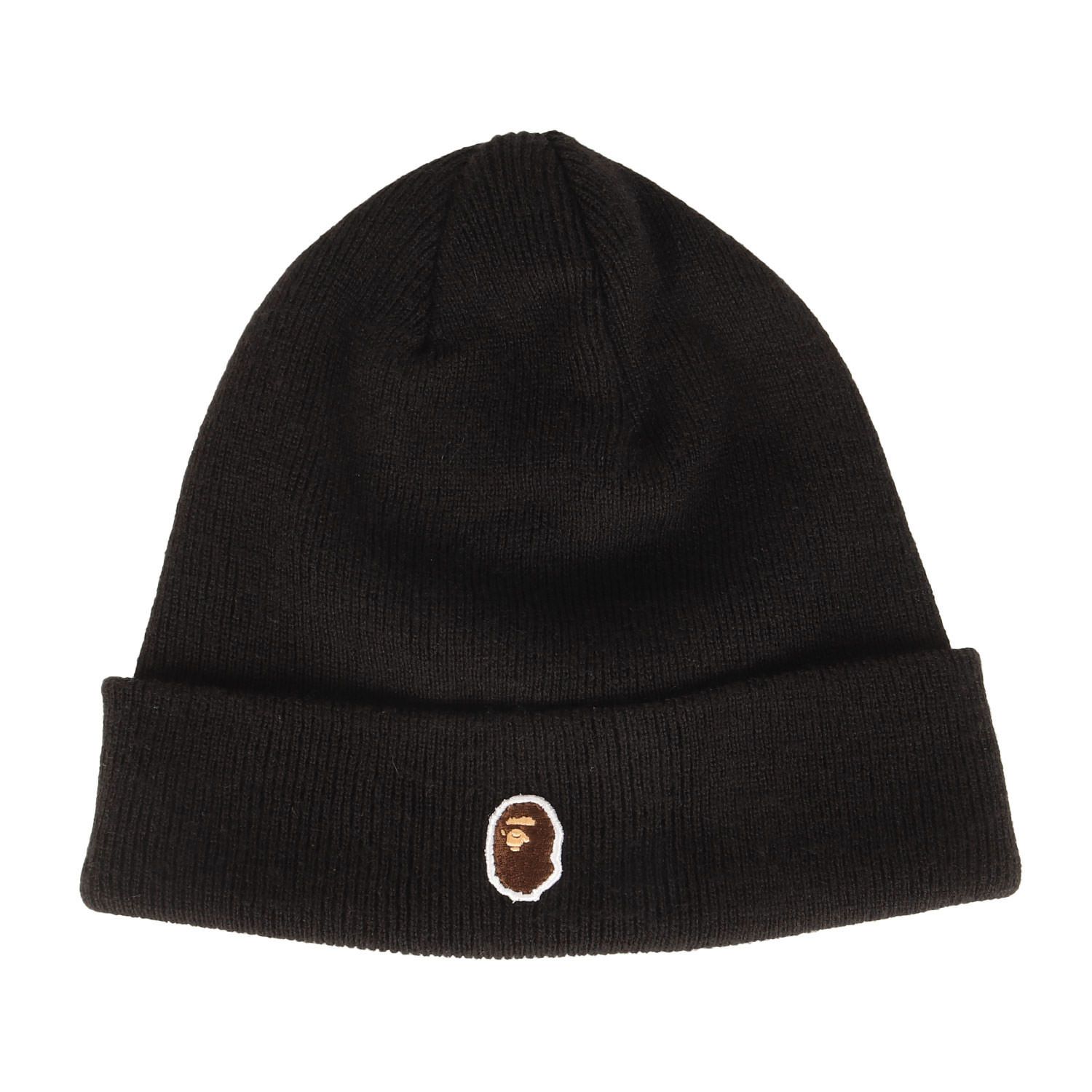 美品】A BATHING APE ア ベイシング エイプ ビーニー ブラック 黒