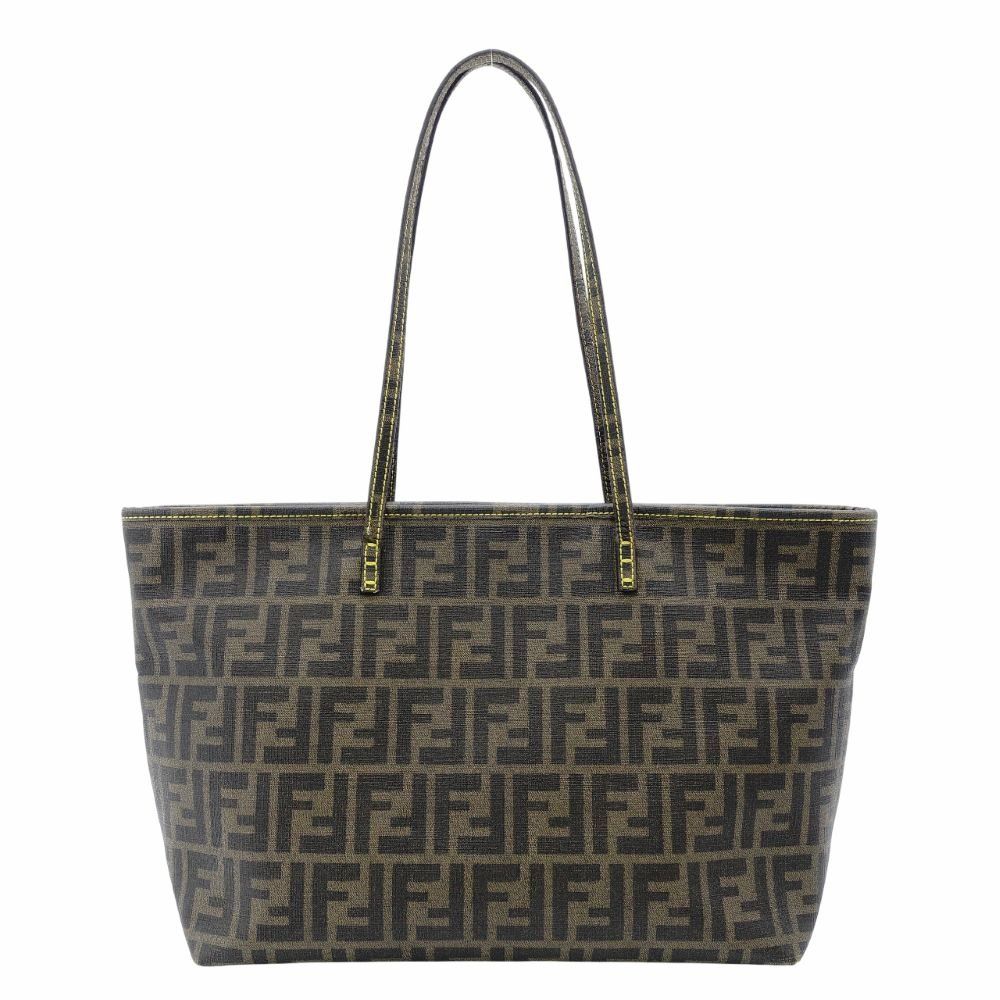 フェンディ FENDI ズッカ トートバッグ ブラウン系 ショルダー PVC 7 12 204