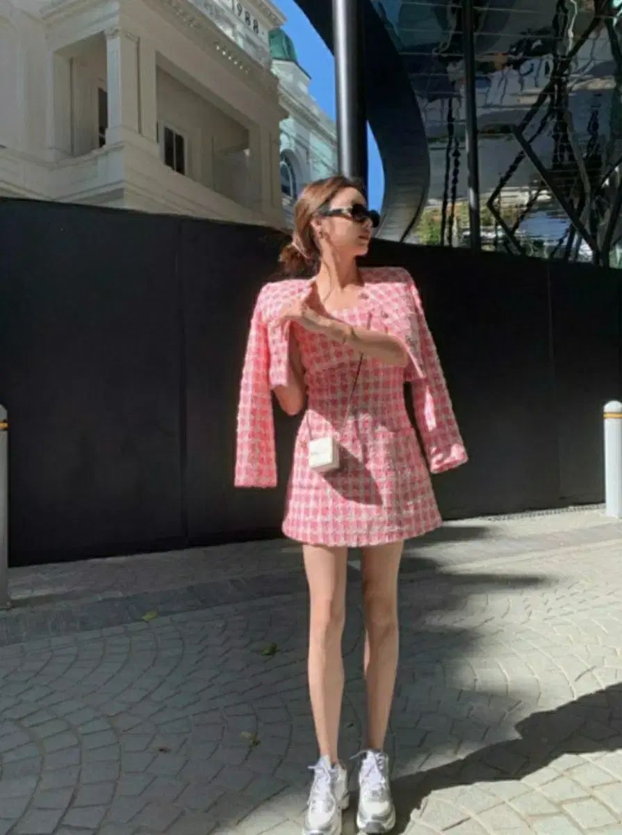  더누베 ツイード ONE PIECE ジャケット パリジャンバイブ ソークッキー 長袖 七分袖 ミニワンピース