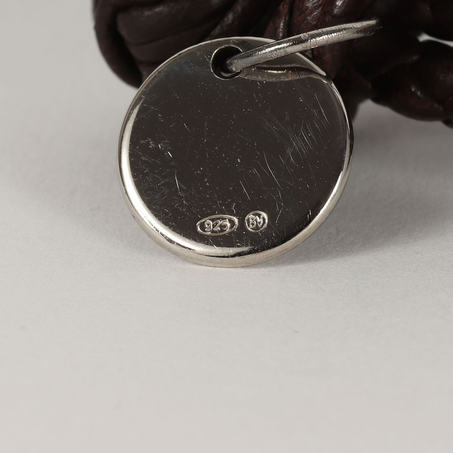  BOTTEGA VENETA ボッテガヴェネタ イントレチャート レザー ツイン ブレスレット Ag 925 ブラウン イタリア製 ブランドアクセサリー ジュエリー メンズ ブレスレット アクセサリー