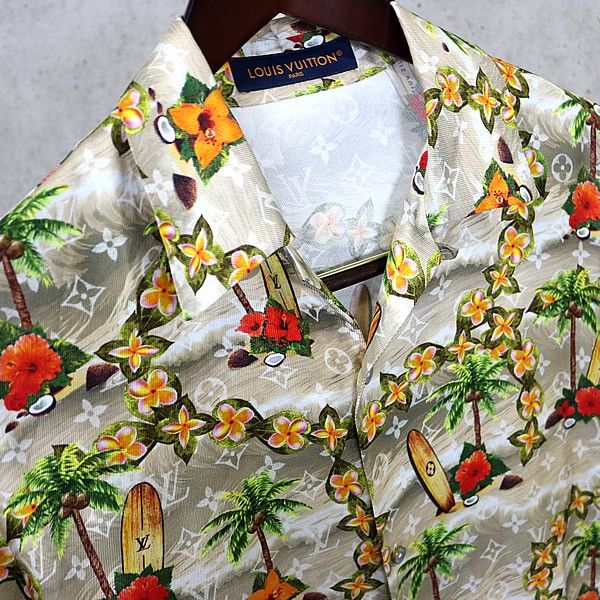 Louis Vuitton 銀座店 ルイヴィトン 2024 シルク アロハ シャツ メンズ