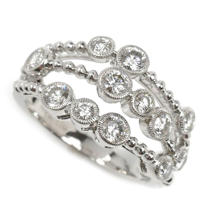 K 18 WG ホワイトゴールド リング 指輪 ダイヤモンド1 00 ct 13号 6 3 g レディース