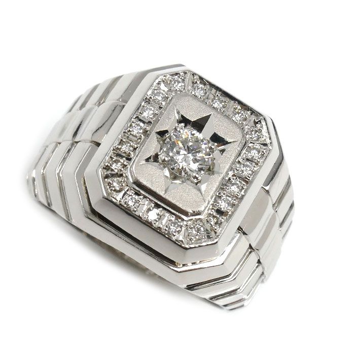 Pt 900プラチナ リング 指輪 ダイヤモンド0 308 ct 0 20 21号 25 3 g メンズ