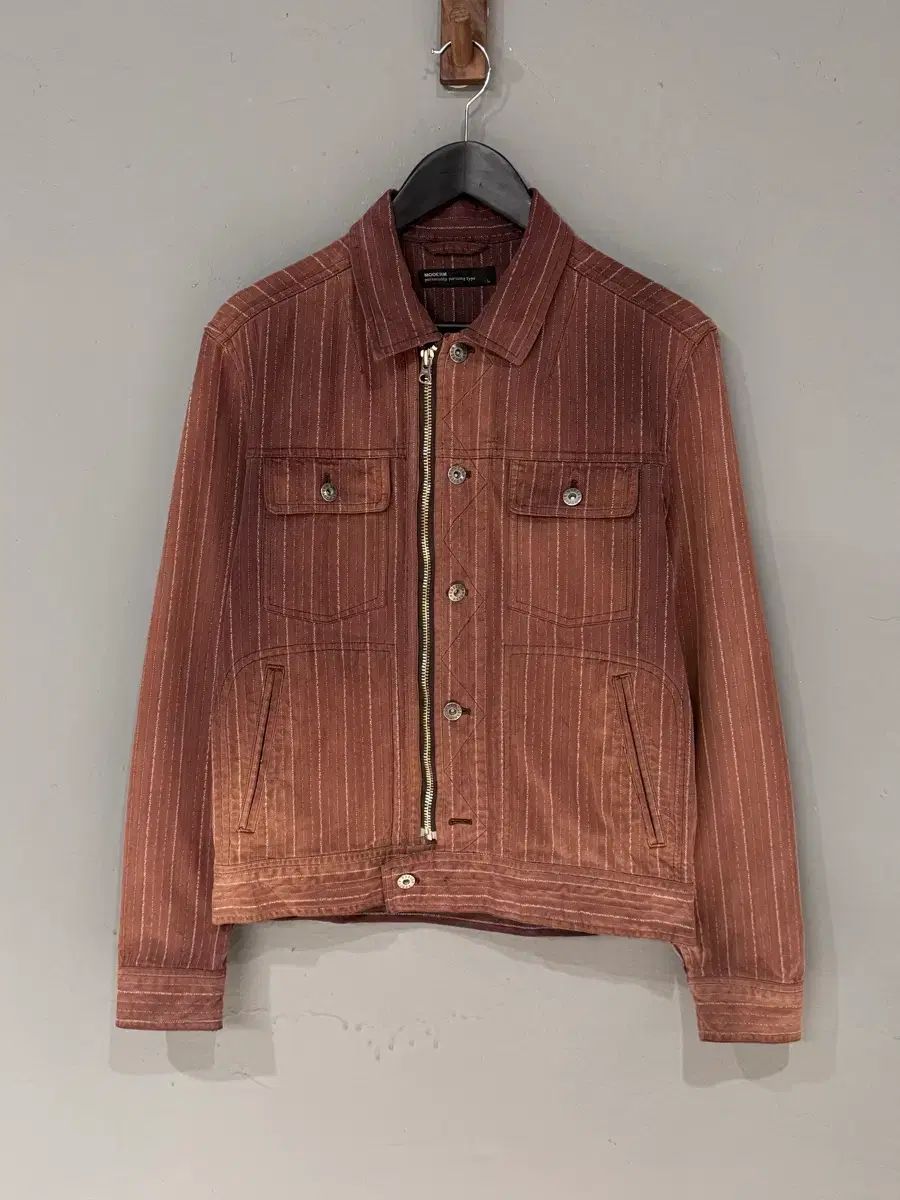 Morderm ウォッシュ ピンストライプ デニムジャケット