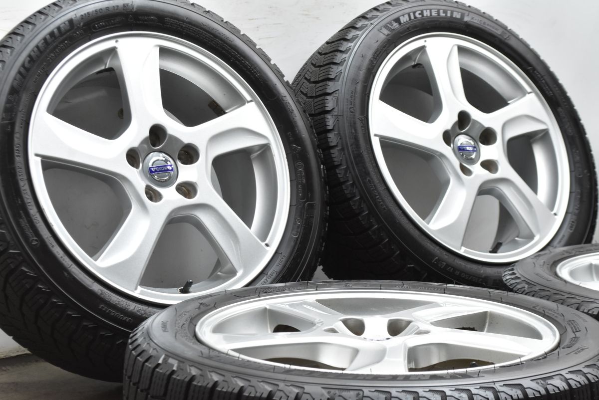 超バリ溝 ボルボ V 60 17 in 7 J 50 PCD 108 品番 ミシュラン X ICE SNOW 215 R S 流用 可 スタッドレス VOLVO