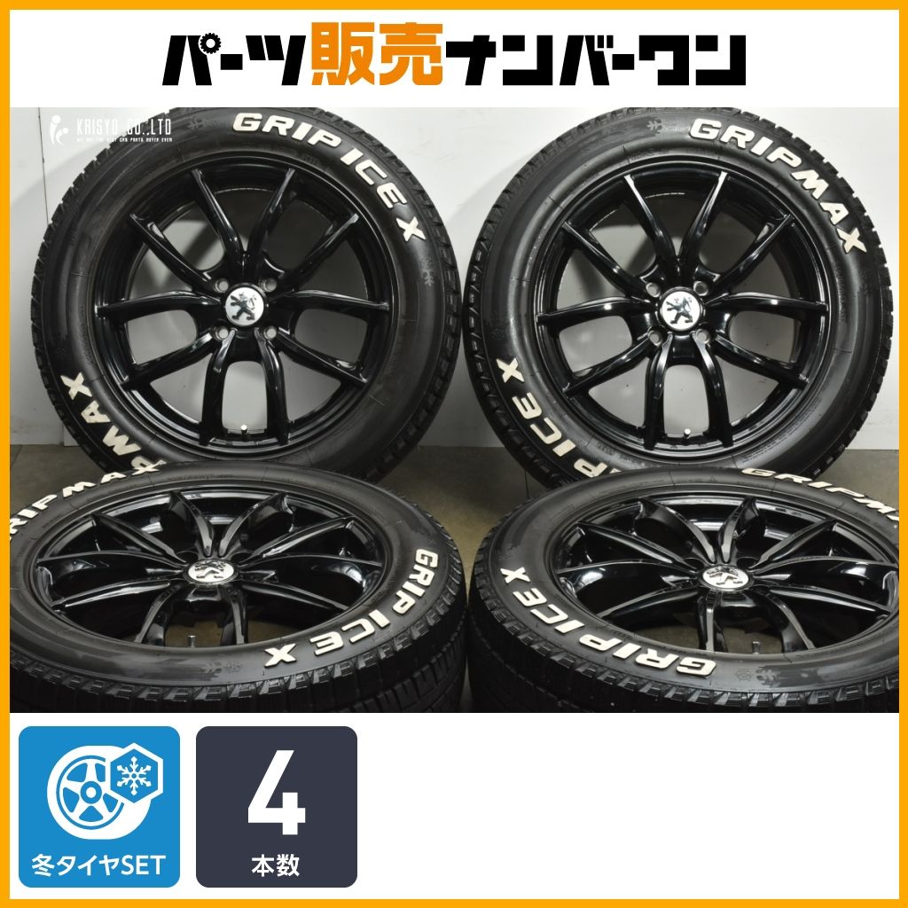 ホワイトレター ユーロテック 17 in 7 J 38 PCD 108 GRIPMAX GRIPICE X 215 60 R プジョー 2008 交換用に 可 スタッドレス PEUGEOT