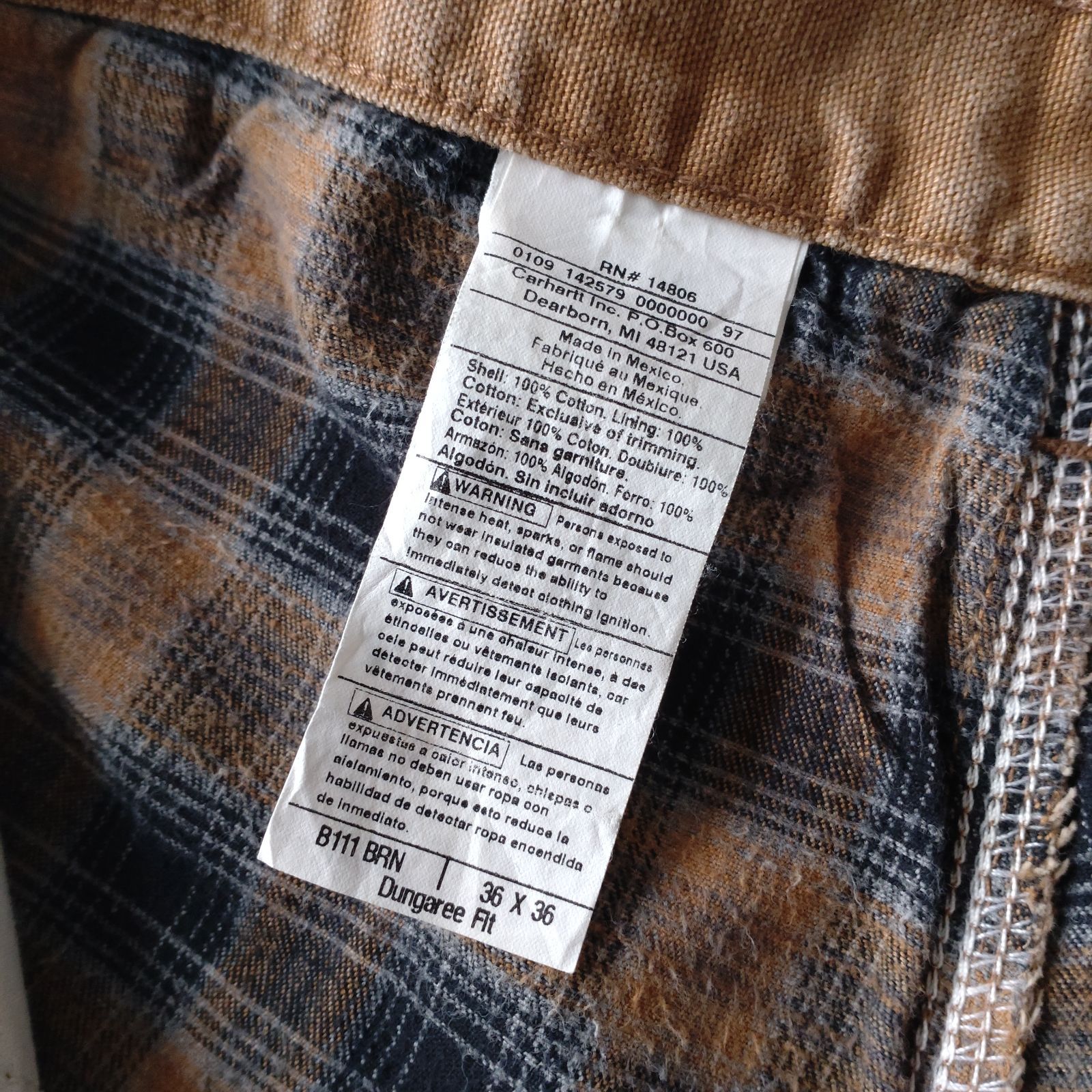 □古着 Carhartt カーハート ペインターパンツ ダック フランネル