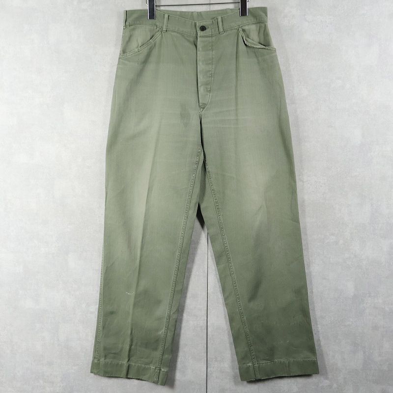 米軍実物 40 s USMC P 47 HBTパンツ W 32