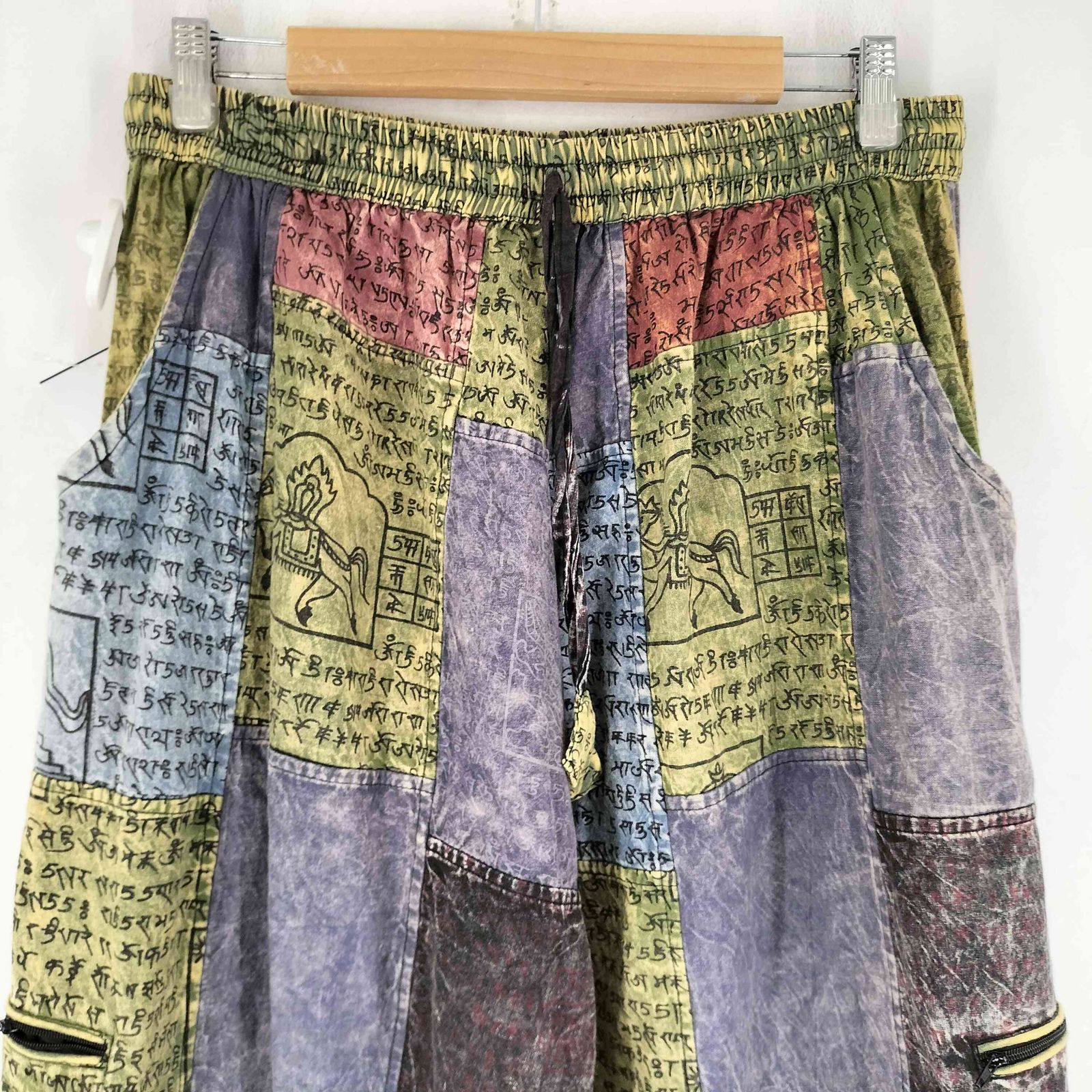 ユーズドフルギ USED古着 総柄パッチワークサルエルカーゴパンツ