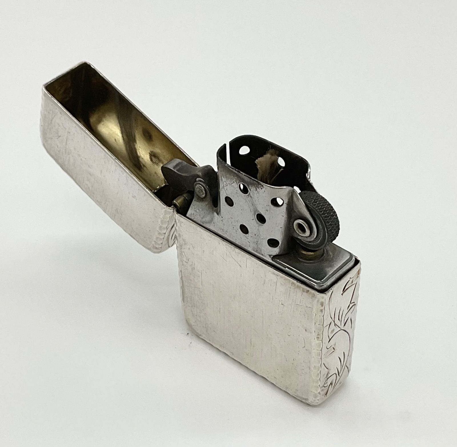 ZIPPO アラベスク ハンマートーン サイド3面手彫り 1941レプリカ 2014 