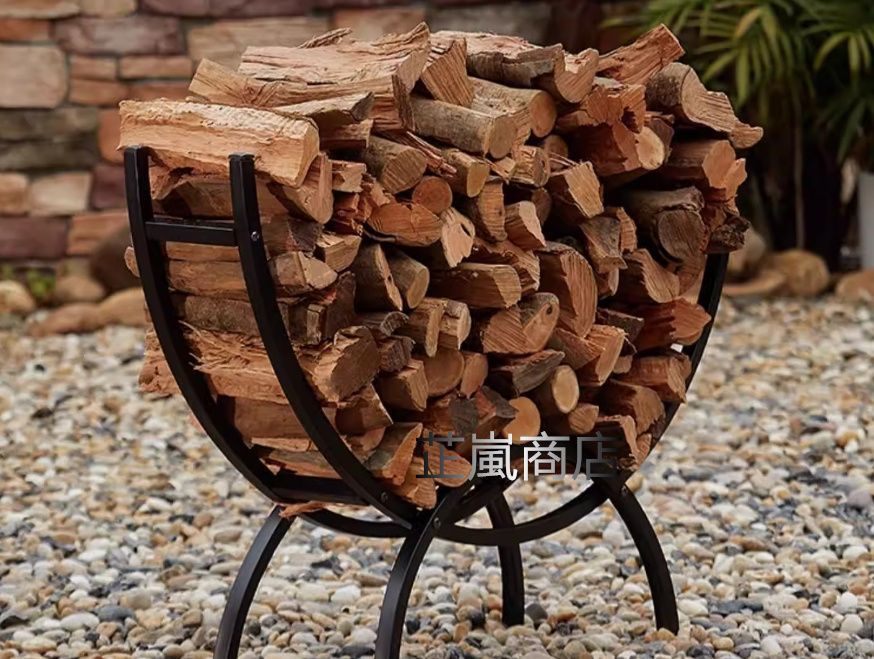 入荷 薪ストッカー 暖炉用薪置き台 家庭用鉄製薪収納ラック 薪たて キャンプ用薪かご