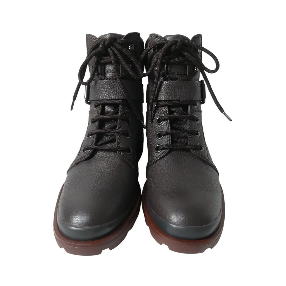 ♥ TOD S トッズ サイズ5 レザー ベルト レースアップ マウンテンブーツ ショートブーツ 茶 ブラウン