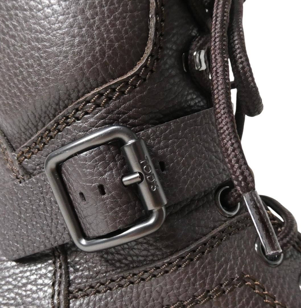 未使用 TOD'S トッズ サイズ5 レザー ベルト レースアップ マウンテン