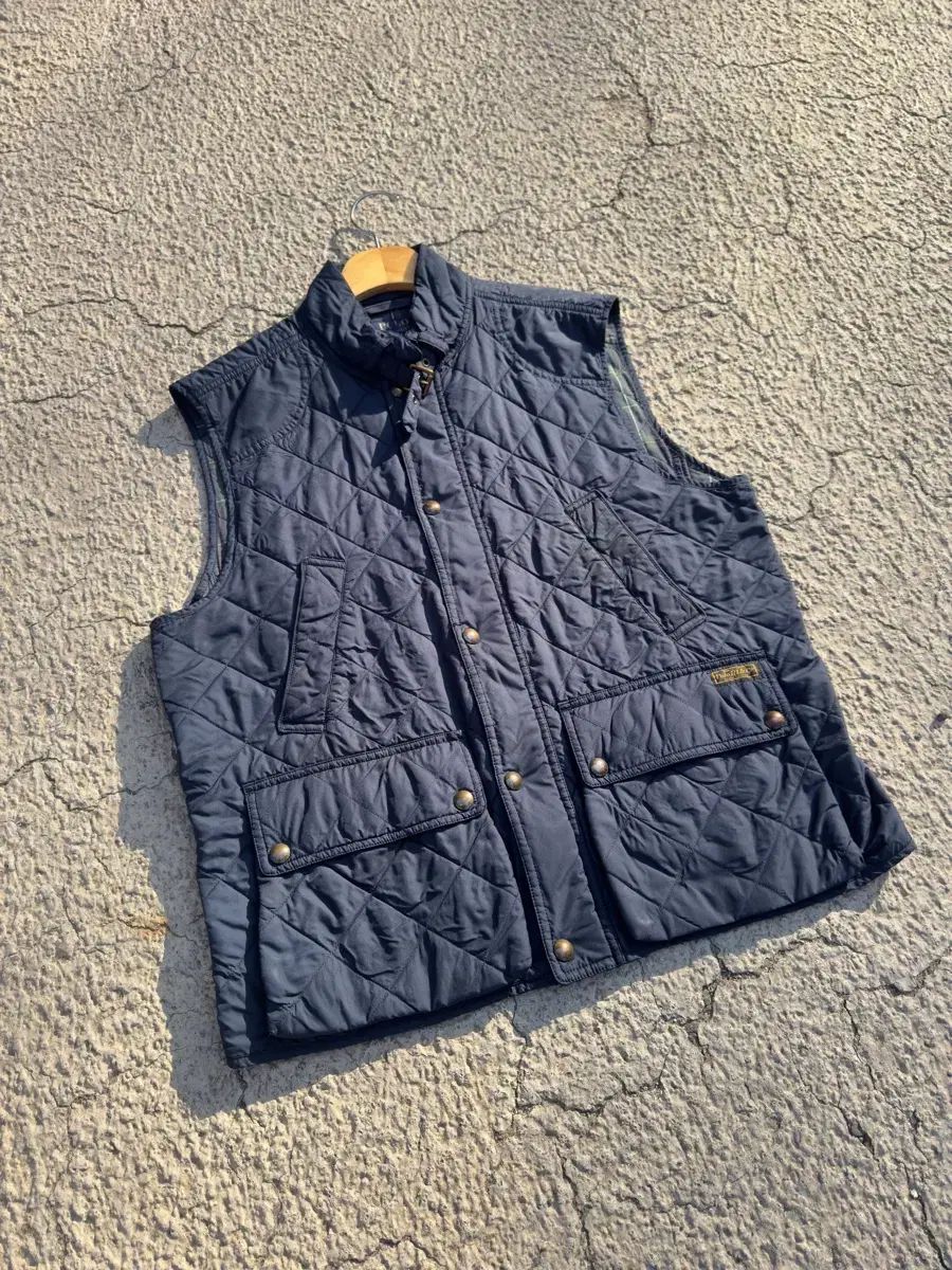 ポロラルフローレン ネイビー キルティング ベスト B 32