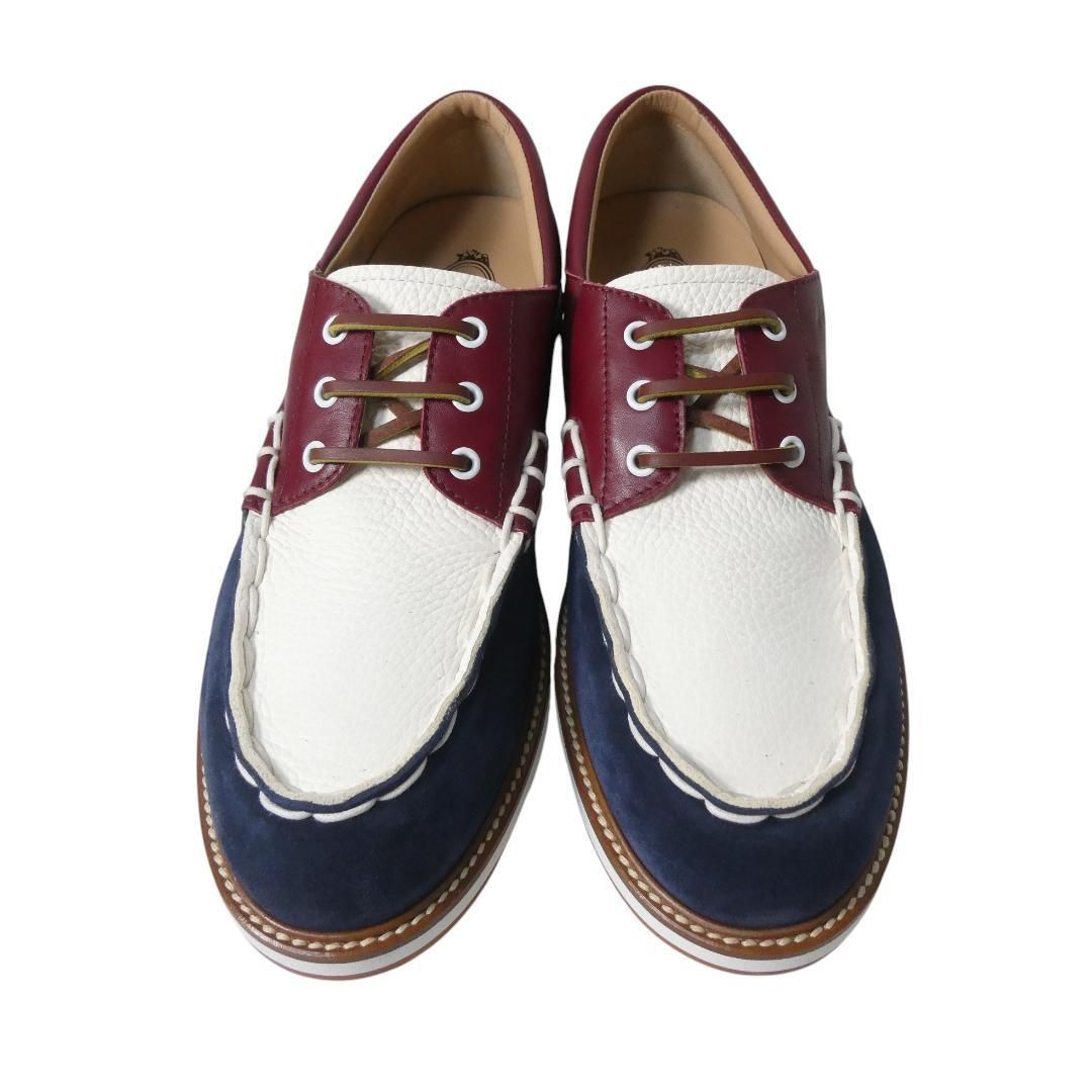 ♥ TOD S トッズ サイズ10 約29㎝ ALLACCIATA LIGHT スエード レザー レースアップ デッキシューズ ローファー モカシン マルチカラー メンズ