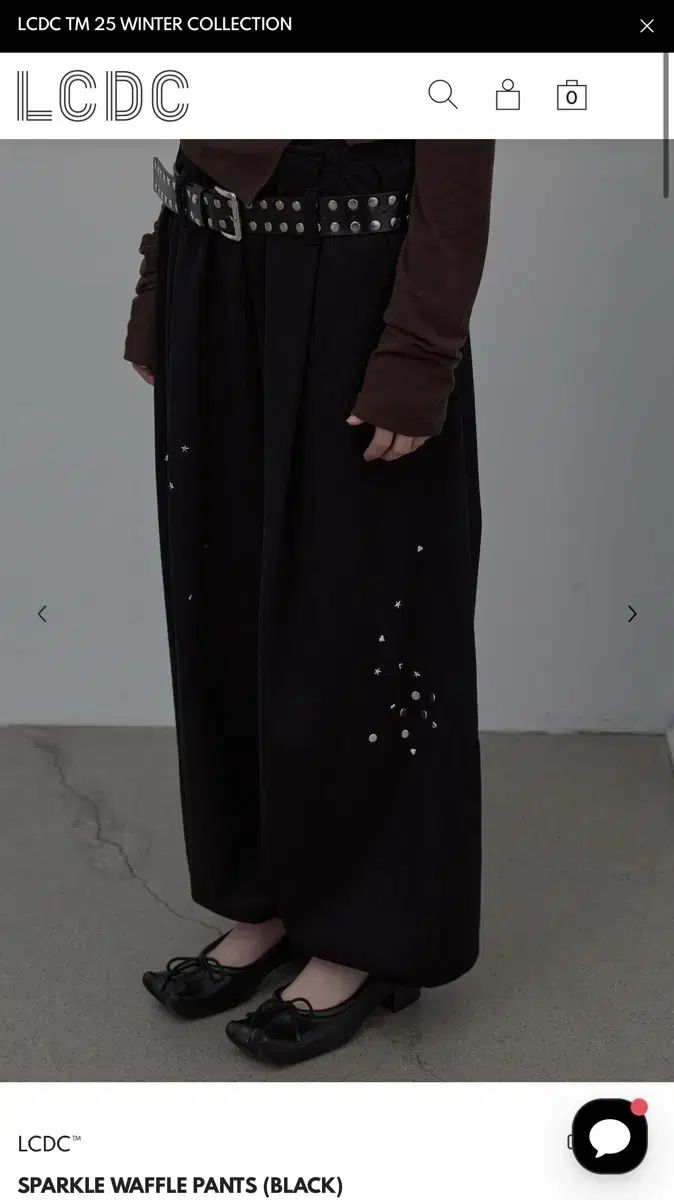 エルシーディーシー LCDC スパークル ワッフル パンツ ブラック