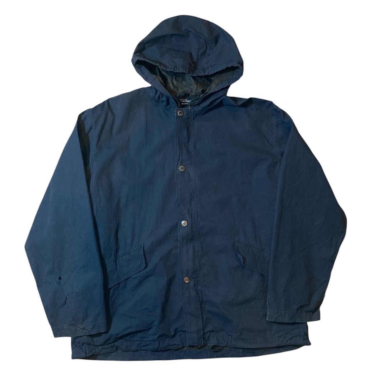 Ralph Lauren cotton Parker jacket navy size XL ラルフローレン コットンジャケット パーカー E 358