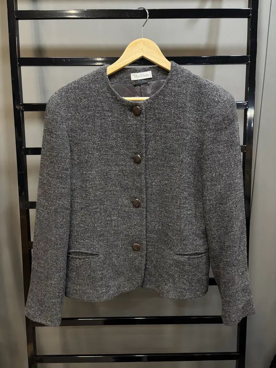 77 MAX MARA マックスマーラ バージンウール ツイード ジャケット 14 9