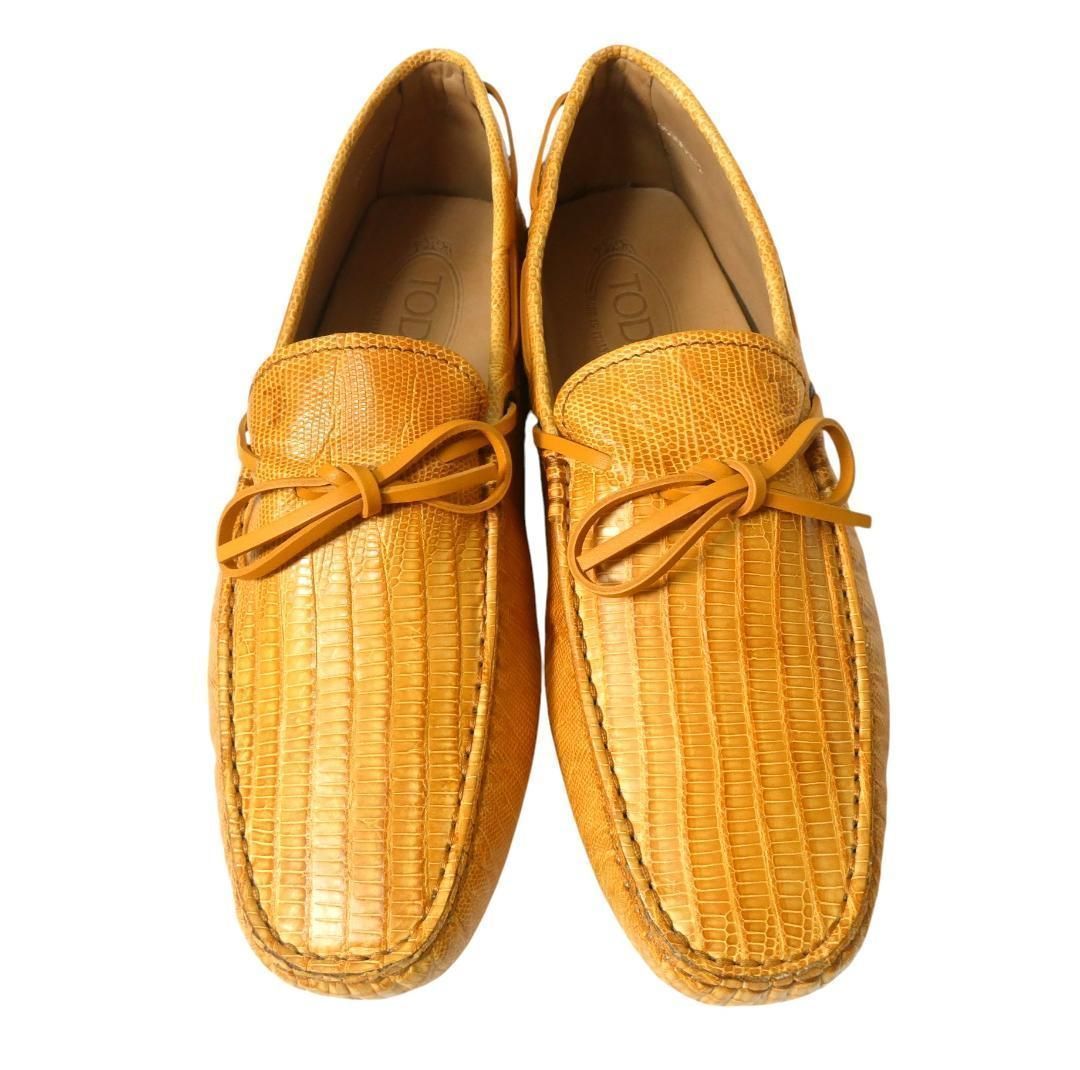 極美品 TOD'S トッズ サイズ6.5D 約25.5㎝ パイソン型押し レザー