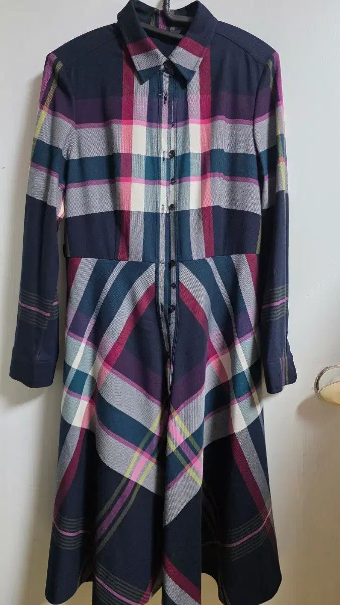  ヘジス ネイビーチェック シャツワンピース 90 長袖 七分袖 その他