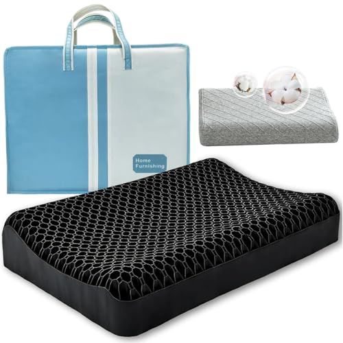 枕 首が痛くならない 睡眠 まくら ゲルクッション Pillow 低反発 ピロ 丸洗い対応 快眠枕 通気性抜粋 TPE枕 蒸れない カバー付き 横向き寝 仰向きサポート 安眠枕po 58 b 196 df