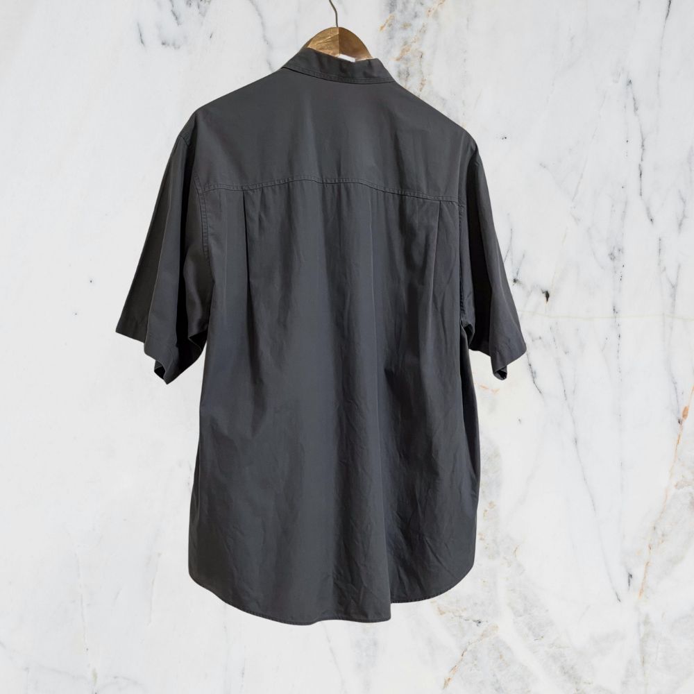 AURALEE オーラリー 3 グレー WASHED FINX TWILL BIG HALF SLEEVED