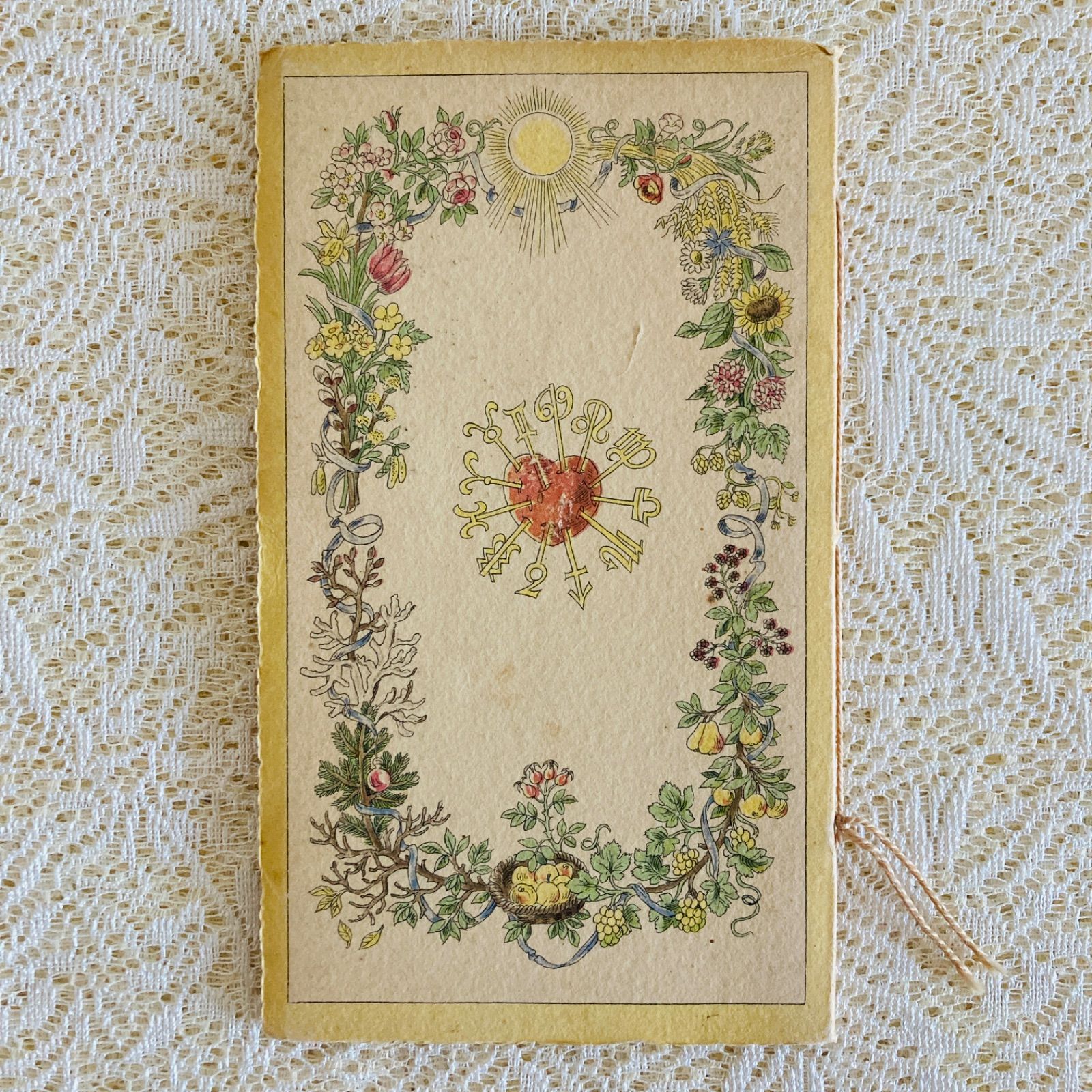 1894年　詩選集　ヴェレーナ・ソフィー　アンティーク　洋書　ドイツ　レア ドイツのヴィンテージ詩集 クラシカルな書体と繊細な挿絵 インテリア