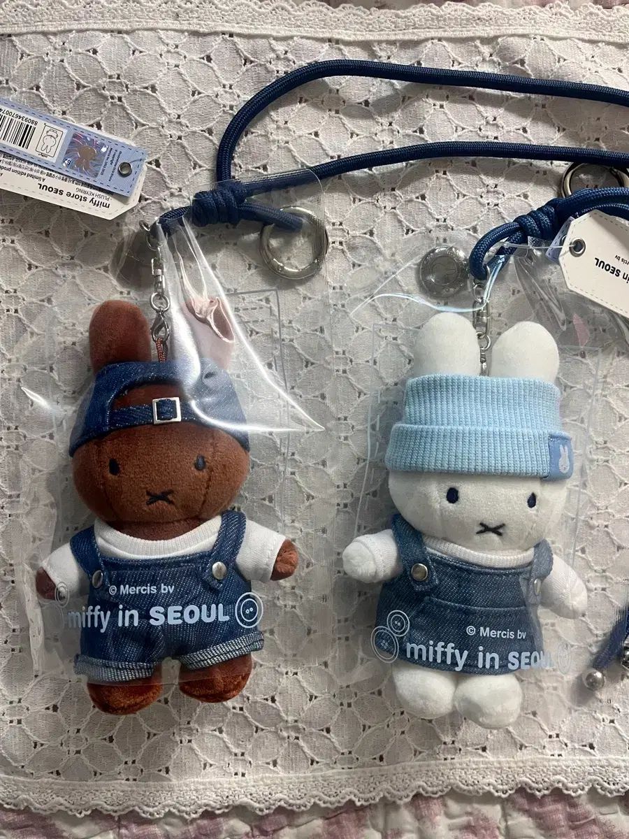 ミッフィーカフェ ソウル デニム ぬいぐるみ ミッフィー メラニー 2体