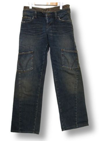 D G ドルチェ＆ガッバーナ ダブルウエスト ジーンズ デニム カーゴパンツ ボタンフライ サイズ44 管理番号 260104 1 K 990