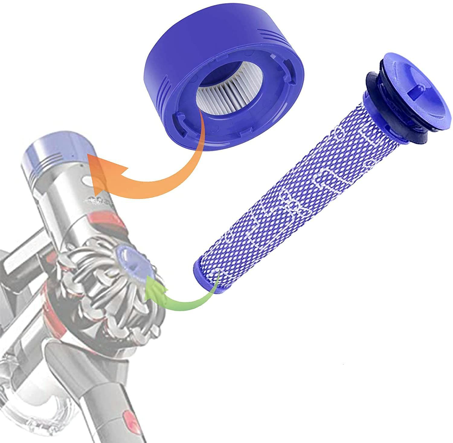 ダイソン 掃除機 用のフィルター V7 V8 SV10 フィルター SV10D SV10K