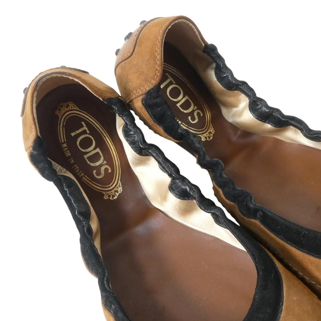 美品 TOD'S トッズ サイズ38.5 約25.5㎝ レザー×スエード タッセル