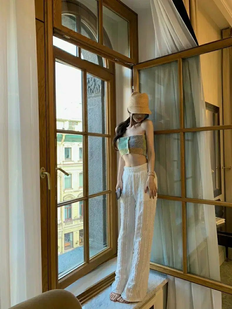 더누베 ワイドパンツ リゾートスタイル パリジャンバイブ