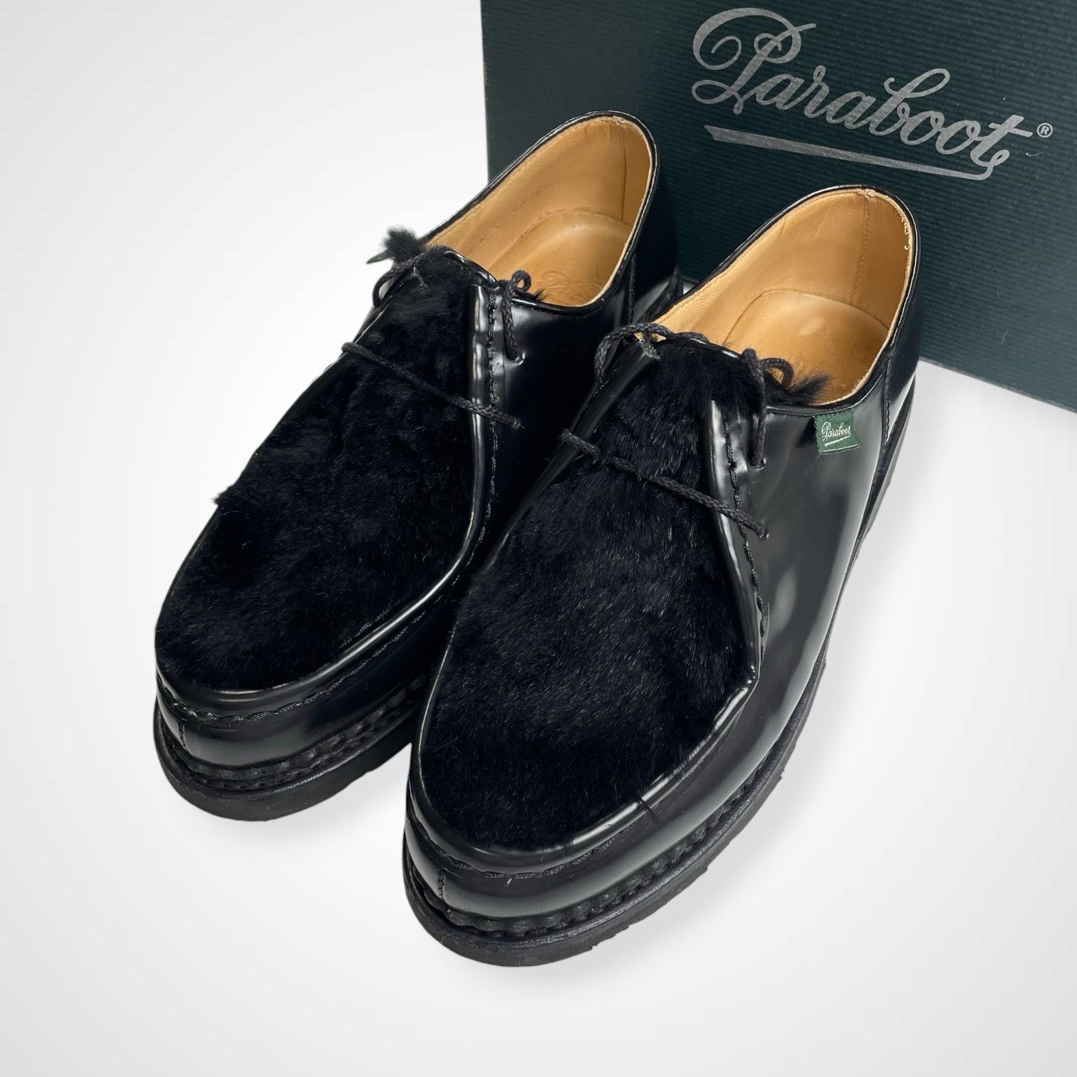 Paraboot UNITED ARROWS パラブーツ ユナイテッドアローズ チロリアンシューズ レッキスファー ブラック 参考定価 65 000 tax SIZE 5 24 cm
