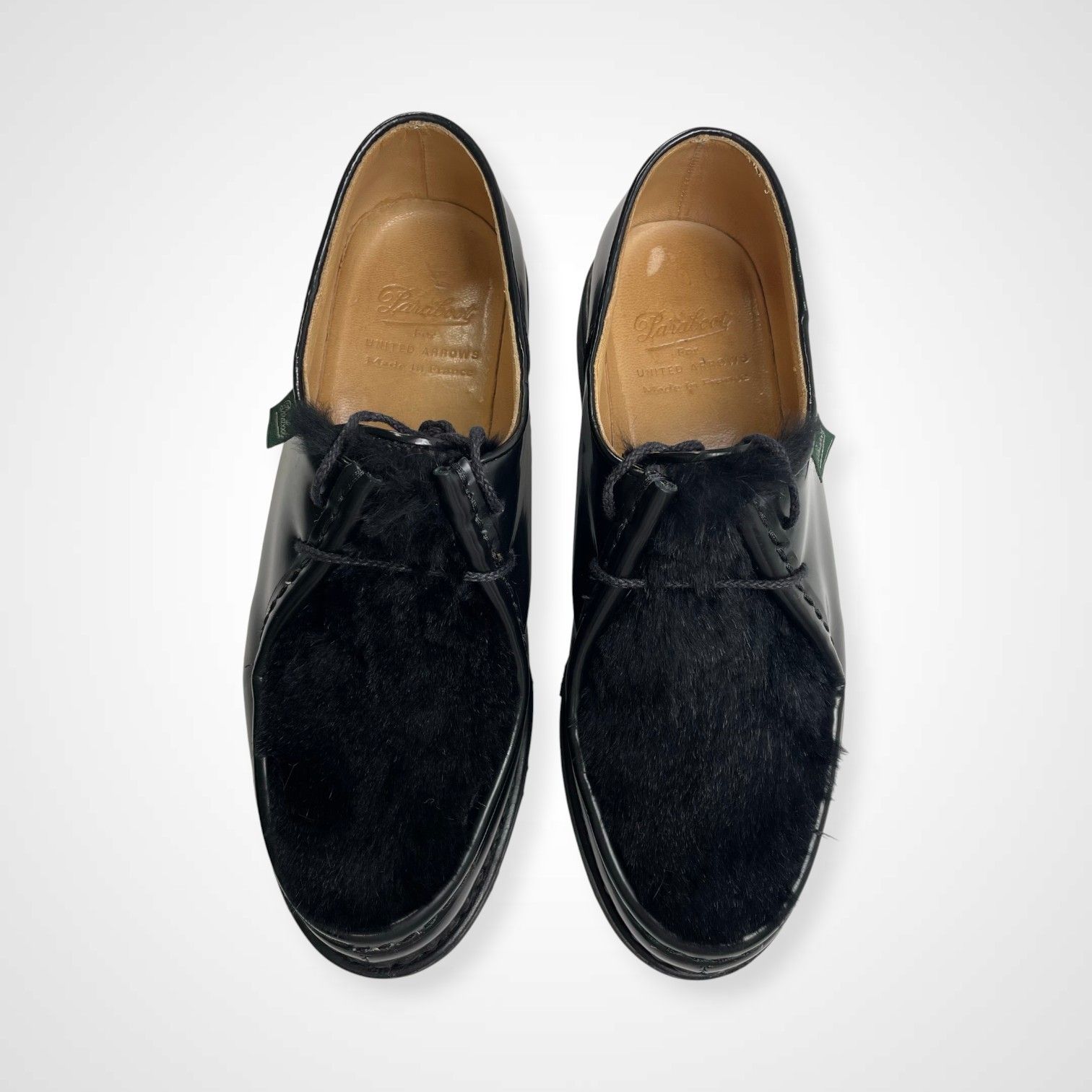 Paraboot UNITED ARROWS パラブーツ ユナイテッドアローズ チロリアンシューズ レッキスファー ブラック 参考定価 65 000 tax SIZE 5 24 cm